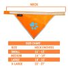 Orange Dog Bandana S Size Hi Visibility Reflective Blaze Orange Bandana for Small Pets Safety Accessories for Walking Camping and Off Leash Exploratio