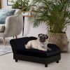 PawHut Luxury Dog Bed for Small Dogs, Hidden Storage, 3" Foam Cushion, Modern Pet Sofa, Black