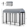 PawHut 8' x 4' x 6' Outdoor Dog Playpen, Kennel with Lockable Door and Water-Resistant Canopy, for Medium/Large Dogs