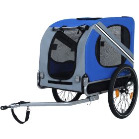 Large Folding Bike Trailer for Dogs – 120LB Capacity All-Terrain Pet Carrier, Durable Steel Frame for Cycling, Jogging, Camping & Outdoor Adventures (Color: as Pic)