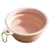 Macaron Color Portable Foldable Travel Bowl for Cats Dogs Lightweight Space-Saving Pet Feeding Drinking Outdoor Use 350ml
