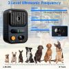 Ultrasonic Anti-Barking Device Rechargeable Auto Dog Bark Control Deterrent Box Training Device IPX4 Waterproof with 3 Frequency Max 32.8Feet Sensing