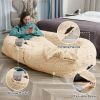 Human Dog Bed, Large Size Fits You and Pets, Washable Faux Fur Dog Bed for People Doze Off, Napping Orthopedic Dog Bed, Present Plump Pillow, Blanket